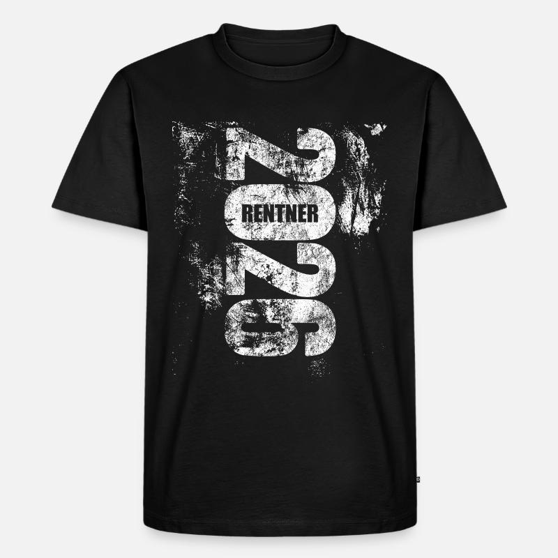 Rentner 2026 | endlich geschafft - Männer Premium Bio T-Shirt - Schwarz