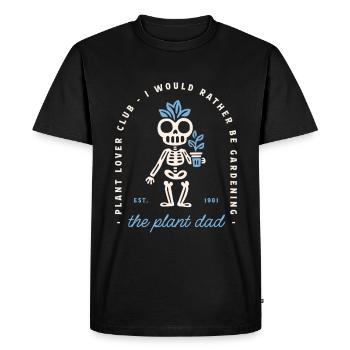 Planter papa, drôles jardinier, jardinier gothique, - T-shirt Premium bio Homme - noir - Devant - Nico (187cm)