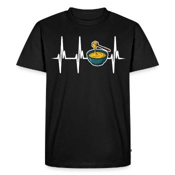 I love cheese fondue - Men's Premium Organic T-Shirt - black - Front - Nico (187cm)