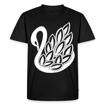 Le cygne blanc - T-shirt Premium bio Homme - noir - Devant - Nico (187cm)