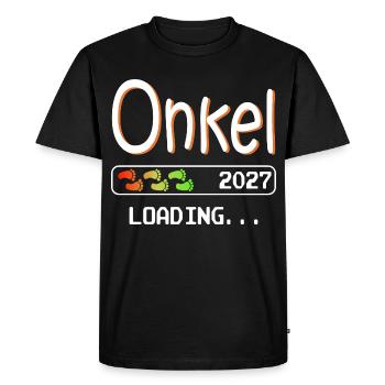 Uncle-to-be 2027 loading I'm going to be uncle - Men's Premium Organic T-Shirt - black - Front - Nico (187cm)