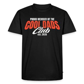 Cool Dads Club - Dad 2026 Gift - Men's Premium Organic T-Shirt - black - Front - Nico (187cm)