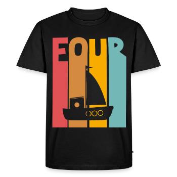 Voilier du 4e anniversaire - T-shirt Premium bio Homme - noir - Devant - Nico (187cm)