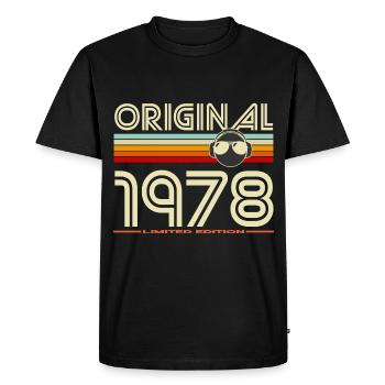 Originale 1978 Retro Casque - T-shirt Premium bio Homme - noir - Devant - Nico (187cm)