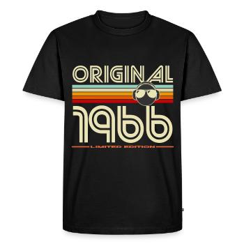 Original 1966 Vintage Rétro - T-shirt Premium bio Homme - noir - Devant - Nico (187cm)