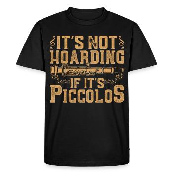  Piccolo Player Marching Band Orchestra Instrument - Men's Premium Organic T-Shirt - black - Front - Nico (187cm)