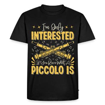  Piccoloist Marching Band Instrument Musician - Men's Premium Organic T-Shirt - black - Front - Nico (187cm)