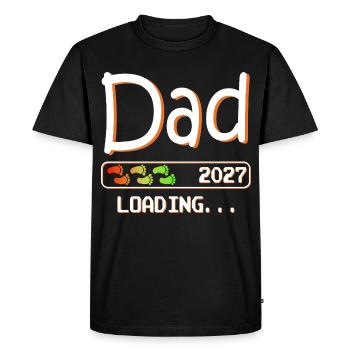 Futur père et père enceinte, chargement du père de la progéniture 2027 - T-shirt Premium bio Homme - noir - Devant - Nico (187cm)