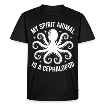 Âme de pieuvre disant la chemise - T-shirt Premium bio Homme - noir - Devant - Nico (187cm)