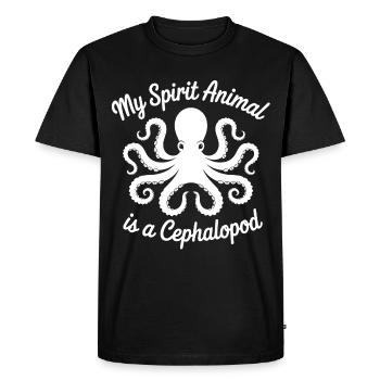 Mon âme : pieuvre - T-shirt Premium bio Homme - noir - Devant - Nico (187cm)