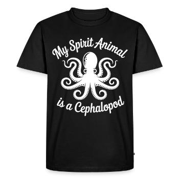 Spirit Tier Oktopus - T-shirt Premium bio Homme - noir - Devant - Nico (187cm)