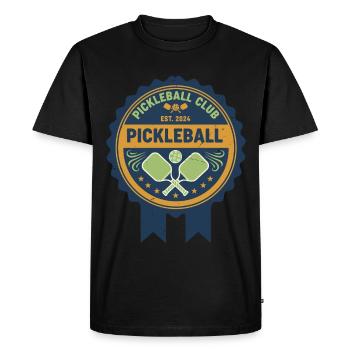 Pickleball Club Fondé en 2024 Joueur Humoristique Pickleball - T-shirt Premium bio Homme - noir - Devant - Nico (187cm)
