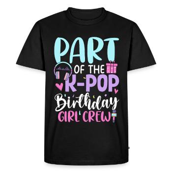 Membre de l’équipe des filles d’anniversaire de K Pop - T-shirt Premium bio Homme - noir - Devant - Nico (187cm)