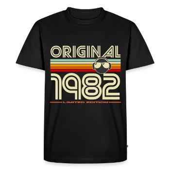 Original 1982 Retro Edition - T-shirt Premium bio Homme - noir - Devant - Nico (187cm)
