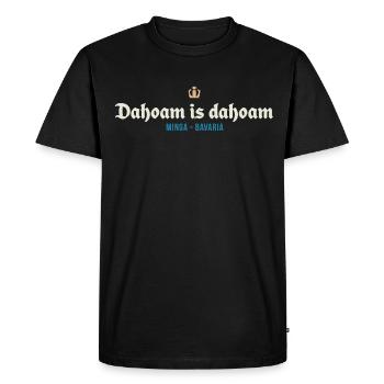 Dahoam est dahoam - T-shirt Premium bio Homme - noir - Devant - Nico (187cm)