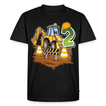2e anniversaire des excavatrices - T-shirt Premium bio Homme - noir - Devant - Nico (187cm)