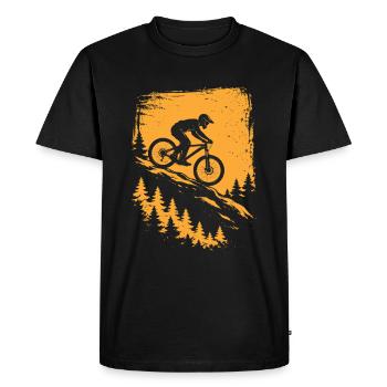 Descente VTT – Conception de VTT - T-shirt Premium bio Homme - noir - Devant - Nico (187cm)