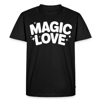 Magical Love Lettering - Men's Premium Organic T-Shirt - black - Front - Nico (187cm)