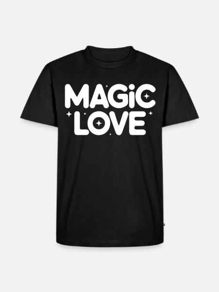Magic Love Retro Stars - Men's Premium Organic T-Shirt - black