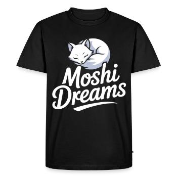 Moshi Dreams Cat Shirt Cute Sleeping Cats - Men's Premium Organic T-Shirt - black - Front - Nico (187cm)