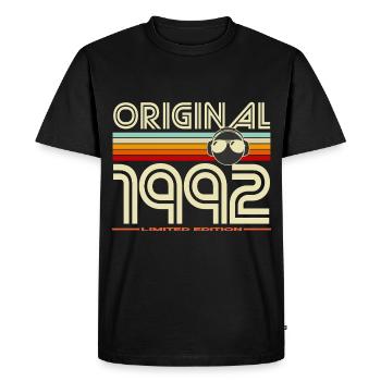 Original 1992 Retro Edition - Men's Premium Organic T-Shirt - black - Front - Nico (187cm)