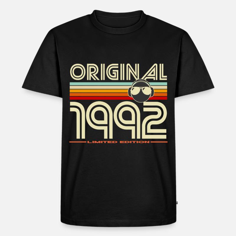 Originale Retro-Edition von 1992 - Männer Premium Bio T-Shirt - Schwarz