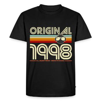 Original 1998 Retro Edition - Men's Premium Organic T-Shirt - black - Front - Nico (187cm)