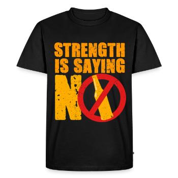 La force abstinente antialcoolique signifie non - T-shirt Premium bio Homme - noir - Devant - Nico (187cm)