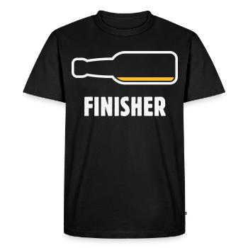 Finisher (bière / bière / bière / buveur de bière / NEG 2C) - T-shirt Premium bio Homme - noir - Devant - Nico (187cm)