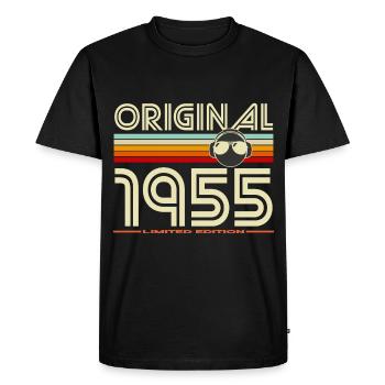 Original 1955 Vintage Édition - T-shirt Premium bio Homme - noir - Devant - Nico (187cm)