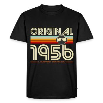 Original 1956 Retro Limited Edition - Men's Premium Organic T-Shirt - black - Front - Nico (187cm)