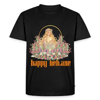 Happy Beltane Blessings May Day Celebrations Pagan - Men's Premium Organic T-Shirt - black - Front - Nico (187cm)