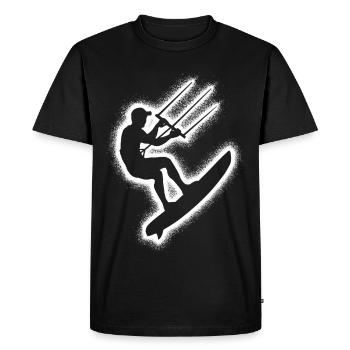 Kitesurf Enfants Hommes Kitesurf - T-shirt Premium bio Homme - noir - Devant - Nico (187cm)