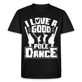 Jeux du Festival des Highlands écossais Pole Dance Caber - T-shirt Premium bio Homme - noir - Devant - Nico (187cm)