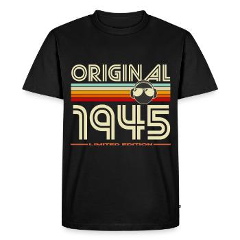 Original 1945 Vintage Retro Helmet - Men's Premium Organic T-Shirt - black - Front - Nico (187cm)