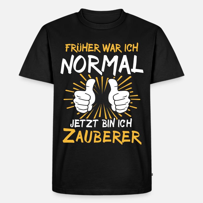 Zauberer Spruch - Männer Premium Bio T-Shirt - Schwarz