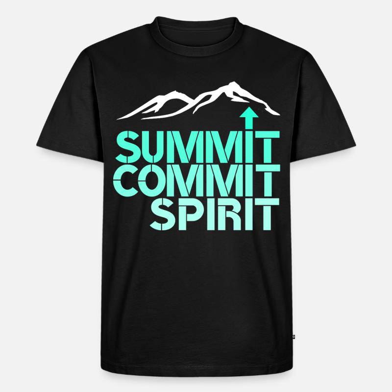 spirit commit summit - Männer Premium Bio T-Shirt - Schwarz
