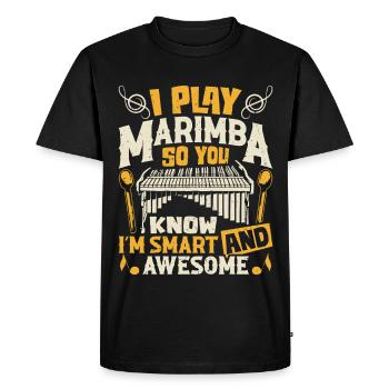  Marimbist Percussion Instrument Orchestra Marimba - Men's Premium Organic T-Shirt - black - Front - Nico (187cm)