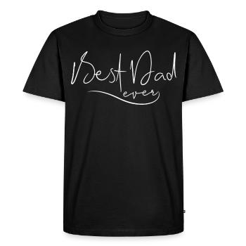 Best Dad Ever Gift Shirt - Men's Premium Organic T-Shirt - black - Front - Nico (187cm)