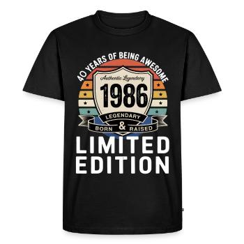 Vintage 1986 40th Birthday Gift Men Women 40 - T-shirt Premium bio Homme - noir - Devant - Nico (187cm)
