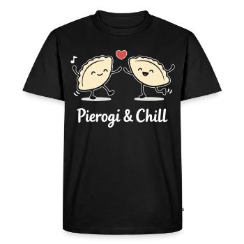 Pierogi & Chill : Piérongis dansants drôles Polska - T-shirt Premium bio Homme - noir - Devant - Nico (187cm)