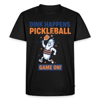 Pickleball Dink se passe Joueur drôle - T-shirt Premium bio Homme - noir - Devant - Nico (187cm)