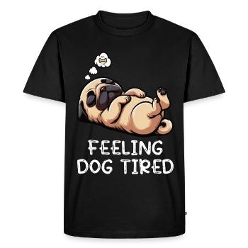 Se sentir fatigué Carlin, Carlin, Carlin, Propriétaire de carlin, Chien carlin - T-shirt Premium bio Homme - noir - Devant - Nico (187cm)