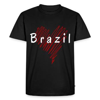 J’aime le Brésil, c’est le Brésil - T-shirt Premium bio Homme - noir - Devant - Nico (187cm)