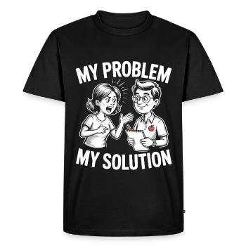 Elementary Teacher My Problem My Pictogram Dad Mom - Men's Premium Organic T-Shirt - black - Front - Nico (187cm)