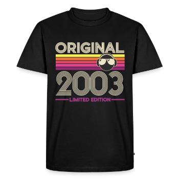 Original 2003 Edition Rétro DJ - T-shirt Premium bio Homme - noir - Devant - Nico (187cm)