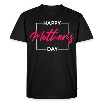 Happy Mothers Day Elegant - Men's Premium Organic T-Shirt - black - Front - Nico (187cm)