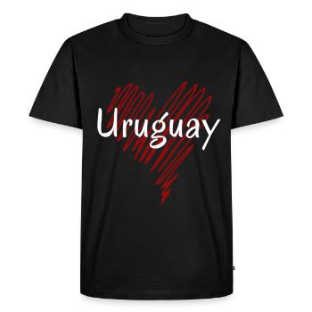 J’aime l’Uruguay, c’est l’Uruguay - T-shirt Premium bio Homme - noir - Devant - Nico (187cm)