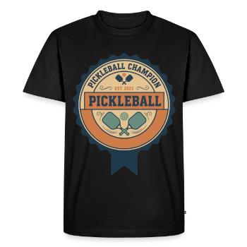 Champion de Pickleball Est 2023 Joueur Drôle Amour - T-shirt Premium bio Homme - noir - Devant - Nico (187cm)