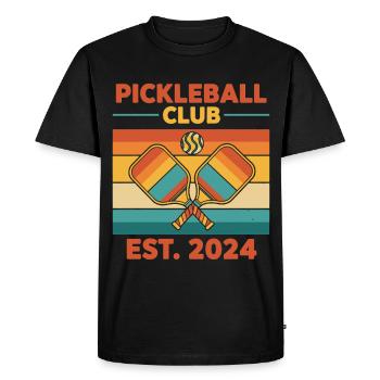 Pickleball Club Est 2024 Funny Player Pickle Ball - Men's Premium Organic T-Shirt - black - Front - Nico (187cm)